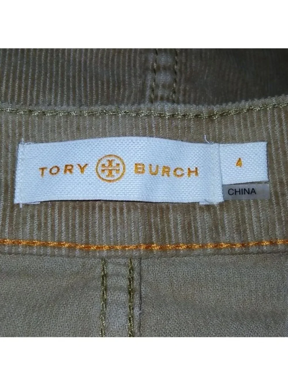 Tory Burch Lucitano Corduroy Snap Front Mini Skirt
